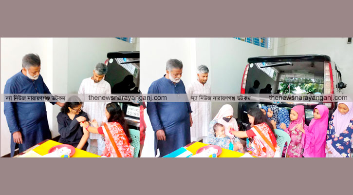 খোরশেদ নিজের মেয়েকে টিকা দিয়ে জানালেন টাইফয়েডের টিকা শতভাগ নিরাপদ