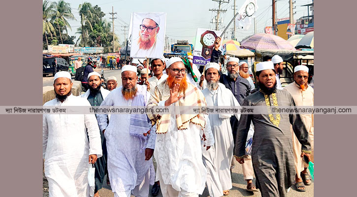 মদনপুরে এমপি প্রার্থী সিরাজুল মামুনের গণসংযোগ