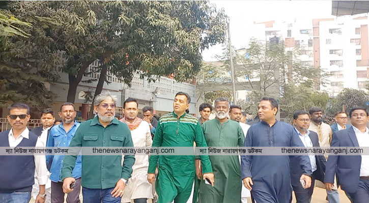 চাষাঢ়া থেকে দুই নং গেট বাইপাস সড়ক পরিদর্শনে নাসিক প্রশাসক