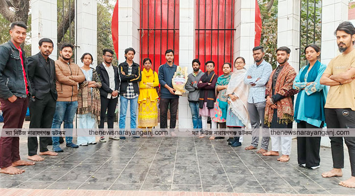 প্রতিষ্ঠাবার্ষিকীতে শহীদ মিনারে ছাত্র ফেডারেশনের শ্রদ্ধা