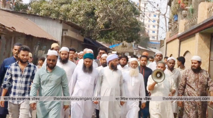 মাসদাইরে মাদক চাঁদাবাজ ছিনতাইয়ের বিরুদ্ধে মুসল্লিদের বিক্ষোভ