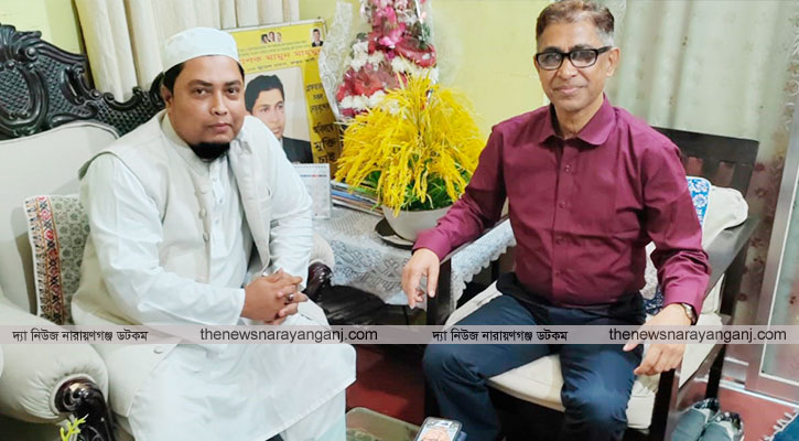 মামুন মাহমুদকে শুভেচ্ছা মনওয়ার হোসেনের