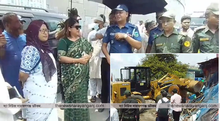 সোনারগাঁয়ে যানজট নিরসনে উচ্ছেদ অভিযান