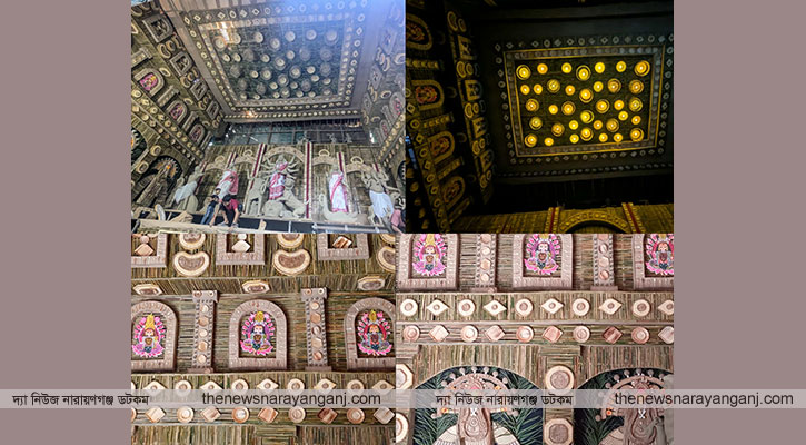 আমলাপাড়ার মণ্ডপের সজ্জায় হারানো ঐতিহ্যকে ফিরিয়ে আনার প্রয়াস