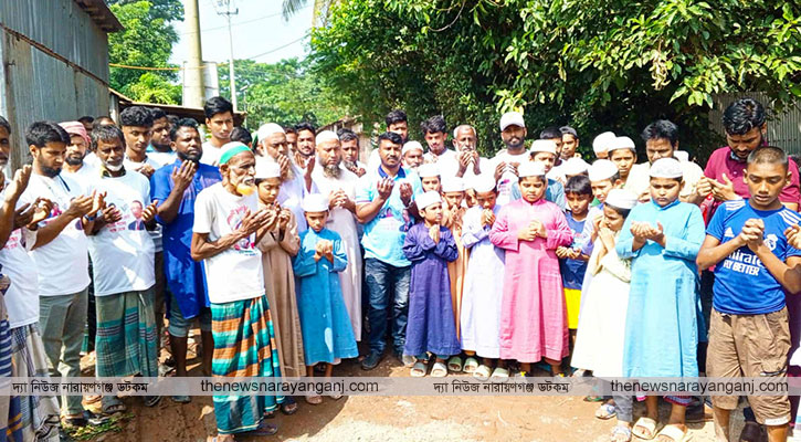সোনারগাঁয়ে ছাত্রদল নেতা শাহজালালের অর্থায়নে সড়ক সংস্কার