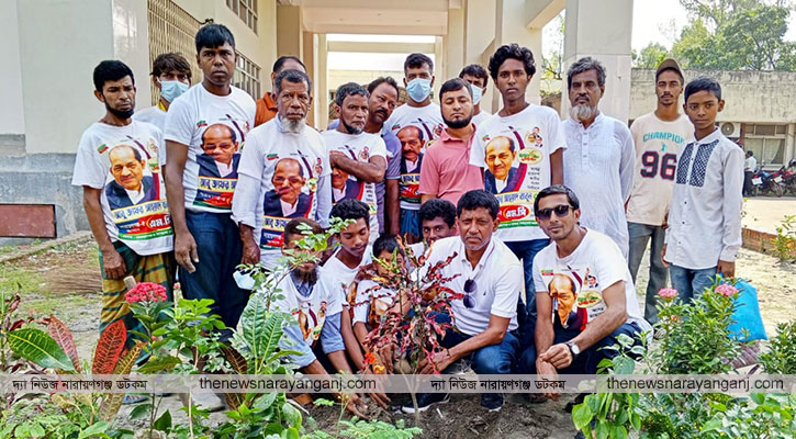 খানপুর হাসপাতালে বাবুলের নির্দেশে বৃক্ষ রোপন