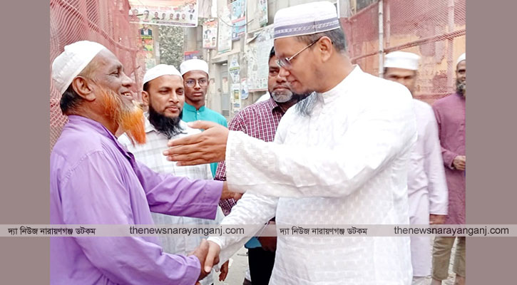 মুসলিমনগরে নারায়ণগঞ্জ-৪ আসনের এমপি প্রার্থী ইলিয়াস আহমদের গণসংযোগ