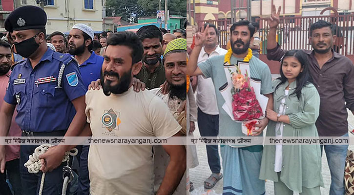 প্যারোলে স্ত্রী সন্তানের জানাজায় অংশ নেওয়া যুবলীগ নেতা মুক্ত