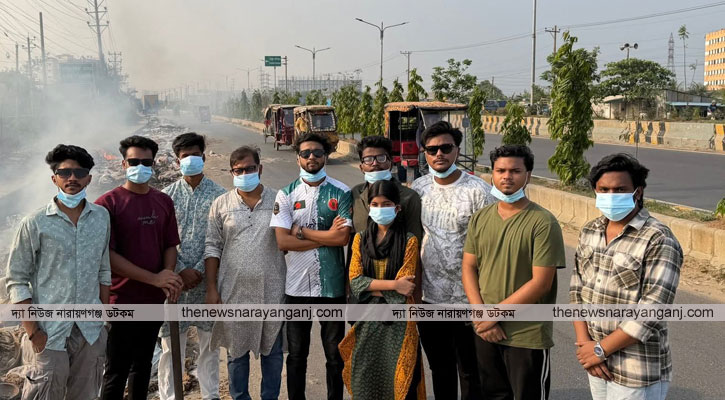 লিংক রোডে বর্জ্য অপসারণে ছাত্রশক্তির উদ্যোগ