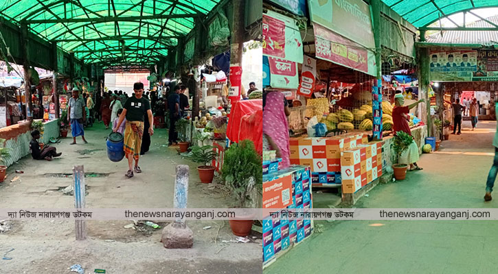 খেয়াঘাটের যাত্রী ছাউনিতে অবৈধ দোকান উচ্ছেদ গাছের চারা রোপন