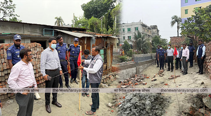 নলখালী খালে উপজেলা প্রশাসনের জায়গা উদ্ধার