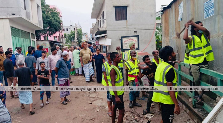 কল্যাণী খাল দখলমুক্তকরণে জেলা প্রশাসনের উচ্ছেদ অভিযান
