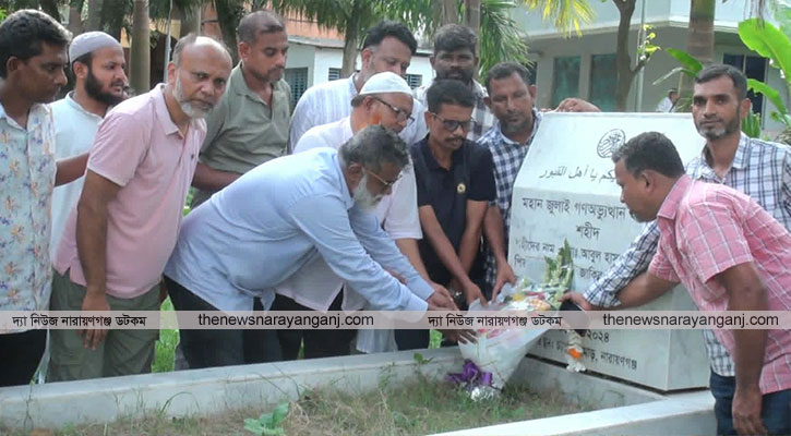 জুলাই আন্দোলনে শহীদ স্বজনের কবর যিয়ারতে খোরশেদ ও নেতাকর্মীরা