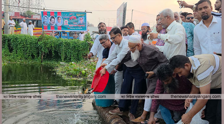 সিদ্ধিরগঞ্জে মাছের পোনা অবমুক্ত বৃক্ষরোপণ