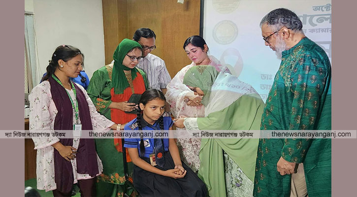 বিদ্যানিকেতনে জরায়ু ও স্তন ক্যান্সারের ভ্যাকসিন প্রদান