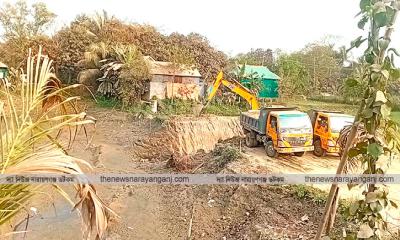 বন্দরে ইটভাটার জন্য বসতবাড়ির পাশের মাটিকাটা
