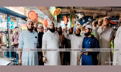 পঞ্চবটিতে হাতপাখা প্রতীকের প্রার্থী মুফতি ইসমাঈল সিরাজীর গণসংযোগ