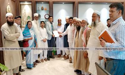 কদম রসুল সেতুর অবৈধ স্থাপনা উচ্ছেদে নাসিক প্রশাসককে স্মারক লিপি