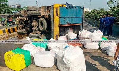 লিংক রোডে যান চলাচল বন্ধ ছিলো সাড়ে ৩ ঘণ্টা