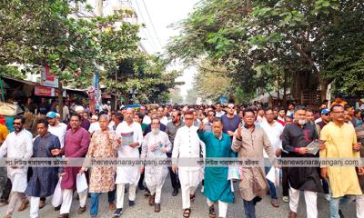 বন্দরে মহানগর বিএনপির গণসংযোগে নেতাকর্মী ও জনতার ঢল
