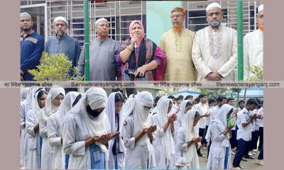 তৈমূরের সুস্থতা কামনায় রোকেয়া স্কুলের দোয়া