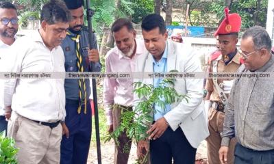 নারায়ণগঞ্জ কলেজে ছাদ বাগানের উদ্বোধন করলেন ডিসি