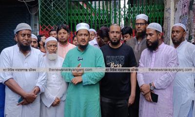 ক্ষতিগ্রস্থ হাকিম প্লাজা মার্কেট পরিদর্শনে মহানগর জামায়াত নেতারা