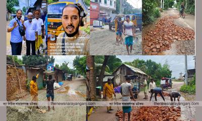 মিনারবাড়ি-লাঙ্গলবন্দ রাস্তার সংস্কারর কৃতিত্ব নিয়ে ভাওতাবাজি