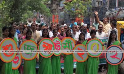 বর্ণাঢ্য আয়োজনে জন্মাষ্টমীর শোভাযাত্রা র‌্যালি