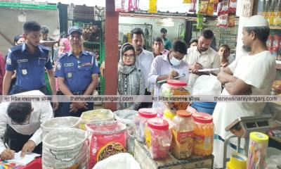 সোনারগাঁয়ে ৪ প্রতিষ্ঠানকে অর্থদণ্ড ১১৬ কেজি পলিথিন জব্দ