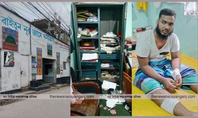 দেওভোগে মসজিদে ডাকাতি,খাদেম রক্তাক্ত আহত