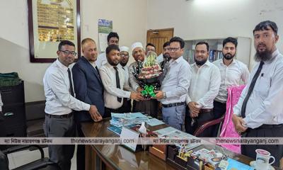 বিচারকের সাথে লইয়ার্স কাউন্সিলের সৌজন্য সাক্ষাৎ শুভেচ্ছা বিনিময়