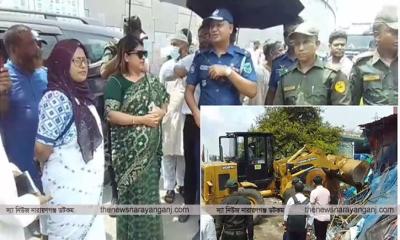 সোনারগাঁয়ে যানজট নিরসনে উচ্ছেদ অভিযান