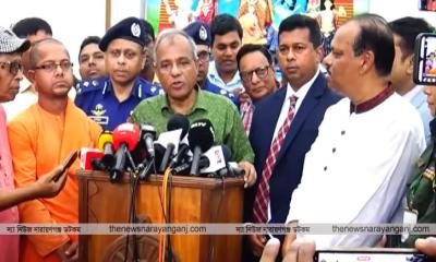 পূজা হবে উৎসবমুখর : নারায়ণগঞ্জে স্বরাষ্ট্র উপদেষ্টা