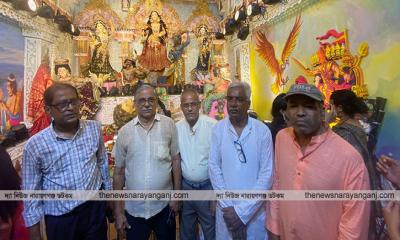 পূজামণ্ডপ পরিদর্শন সিপিবির শুভেচ্ছা বিনিময়