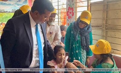 নারায়ণগঞ্জে টাইফয়েড টিকা উদ্ধোধন