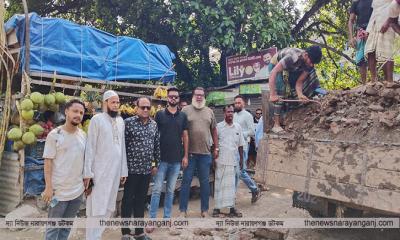 রিয়াদ চৌধুরীর উদ্যোগে পোস্ট অফিস-শিবু মার্কেট সড়ক সংস্কার