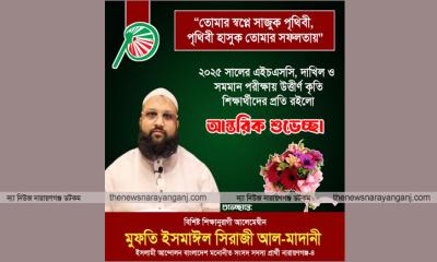 কৃতি শিক্ষার্থীদের শুভেচ্ছা জানালেন মুফতি ইসমাঈল সিরাজী আল মাদানী