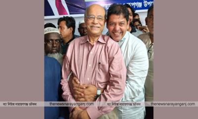 এক মঞ্চে বিএনপির প্রার্থী দিপু ভূঁইয়া ও কাজী মনির