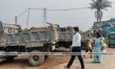 বন্দরে মাটি কাটার অভিযোগ ৫০ হাজার টাকা জরিমানা