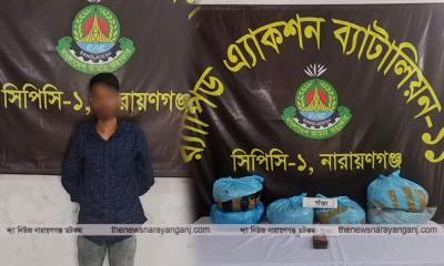 ফতুল্লায় সাড়ে ১১ কেজি গাঁজাসহ একজন গ্রেফতার