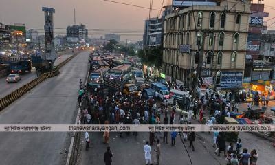 শিমরাইল মোড়ে হকার উচ্ছেদকে কেন্দ্র করে সংঘর্ষ