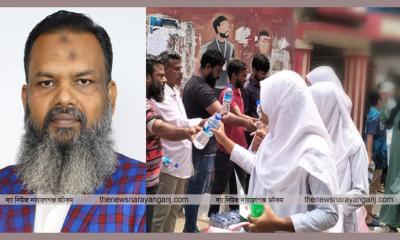 বন্দরে এসএসসি পরীক্ষার্থীদের অ্যাডভোকেট শিপলুর পানি বিতরণ