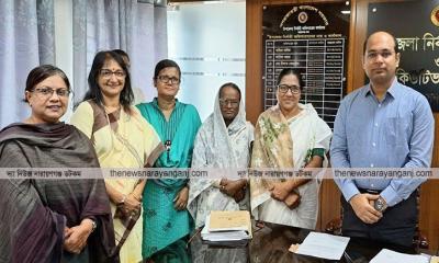 সদর ইউএনও‘র সাথে জেলা মহিলা পরিষদের নেতৃবৃন্দের সাক্ষাৎ