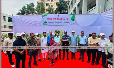 জেলা প্রশাসনের গাছের চারা বিতরণ