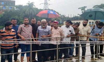 সিদ্ধিরগঞ্জে শিমরাইল পাম্প স্টেশন পরিদর্শন