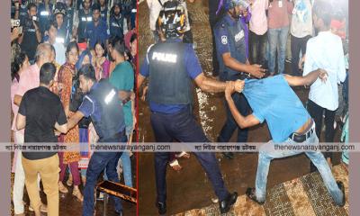 মোমের আলোয় ফের জেগে উঠে নারায়ণগঞ্জের জুলাই আন্দোলন