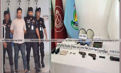 বিদেশি পিস্তল গুলি হেরোইনসহ গ্রেফতার ১