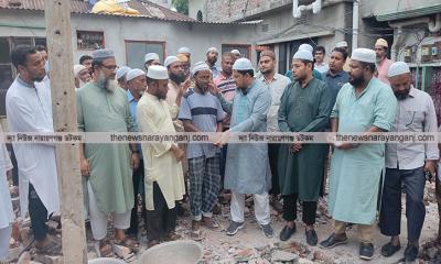 বন্দরে অগ্নিকাণ্ডে ক্ষতিগ্রস্ত পরিবারের পাশে জামায়াতের আমীর