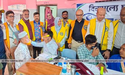 বিদ্যানিকেতনে দিনব্যাপী বিনামূল্যে চক্ষু চিকিৎসা